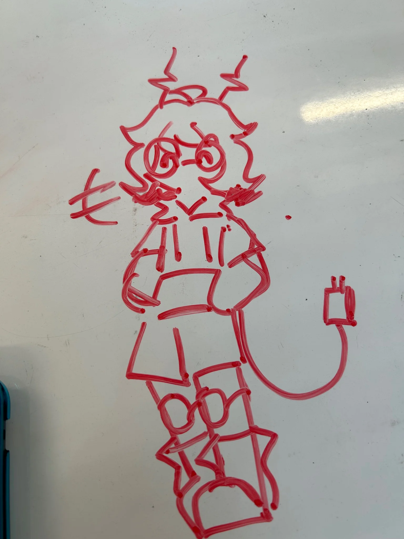 fullbody whiteboard marker drawing of stel