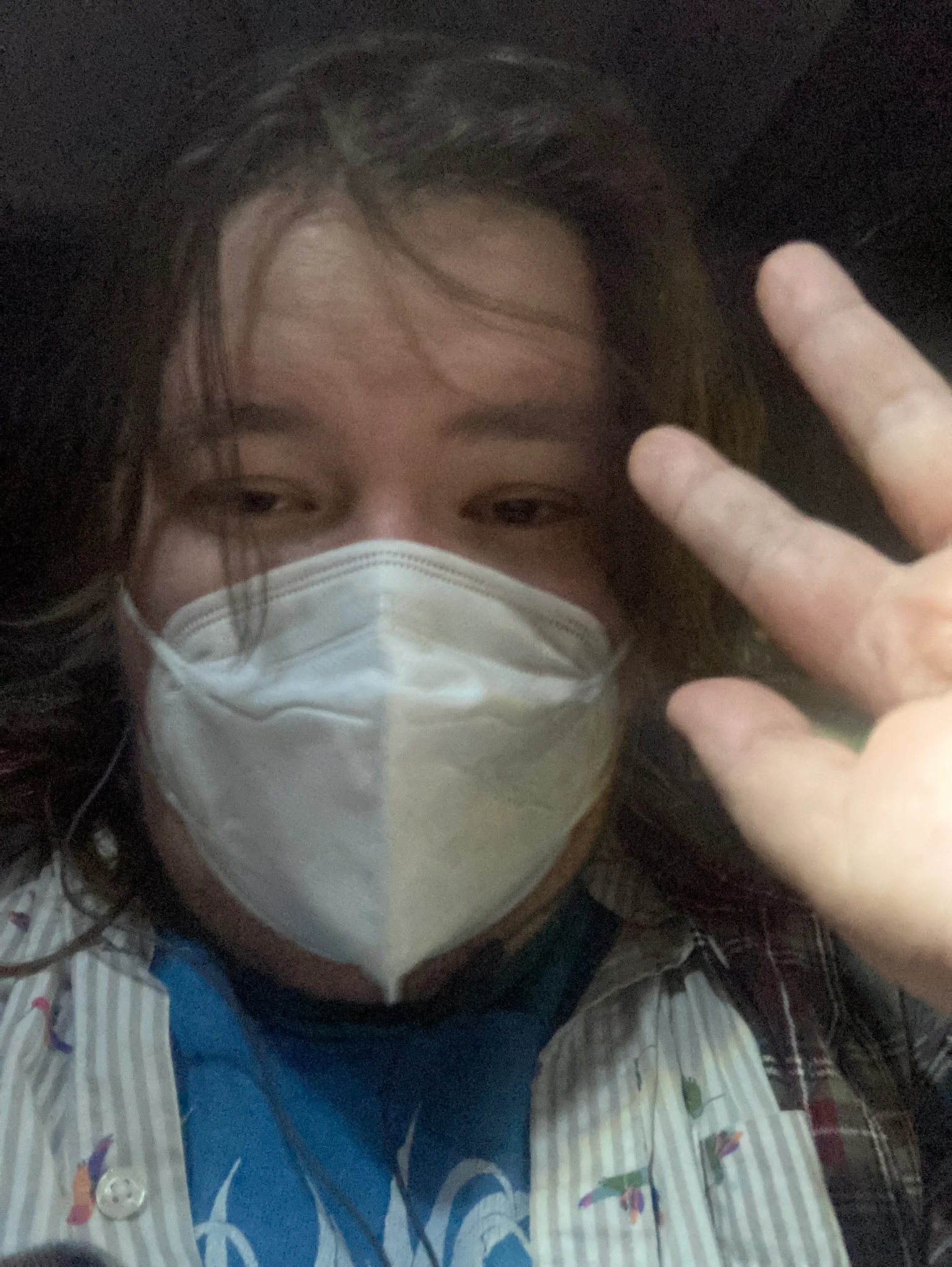 Tired boy on bus home 